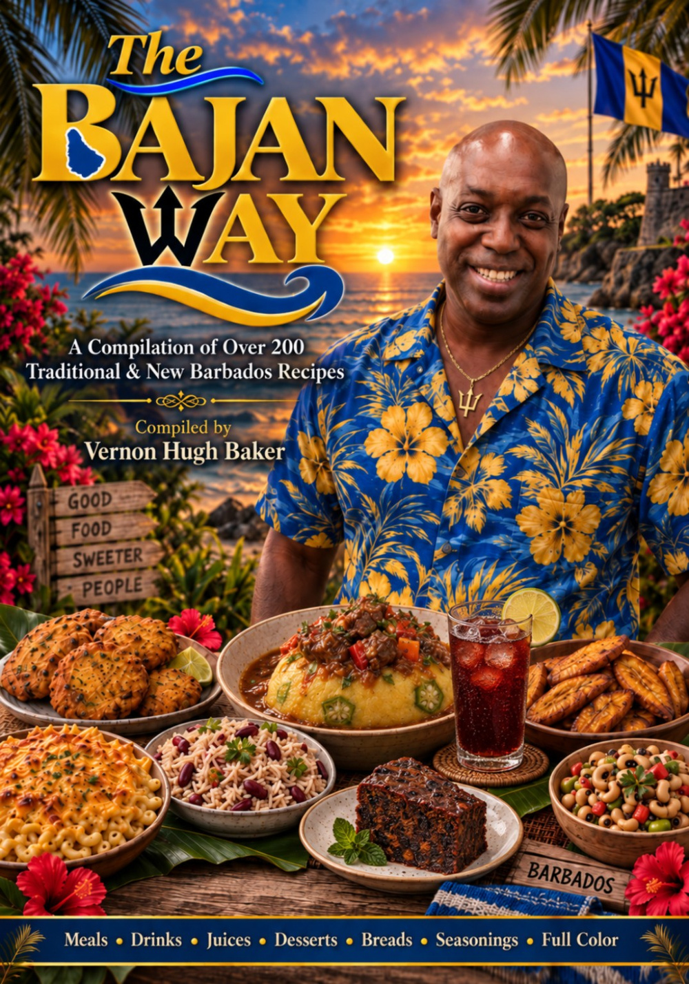 Cover of The Bajan Way cookbook by Vernon Hugh Baker